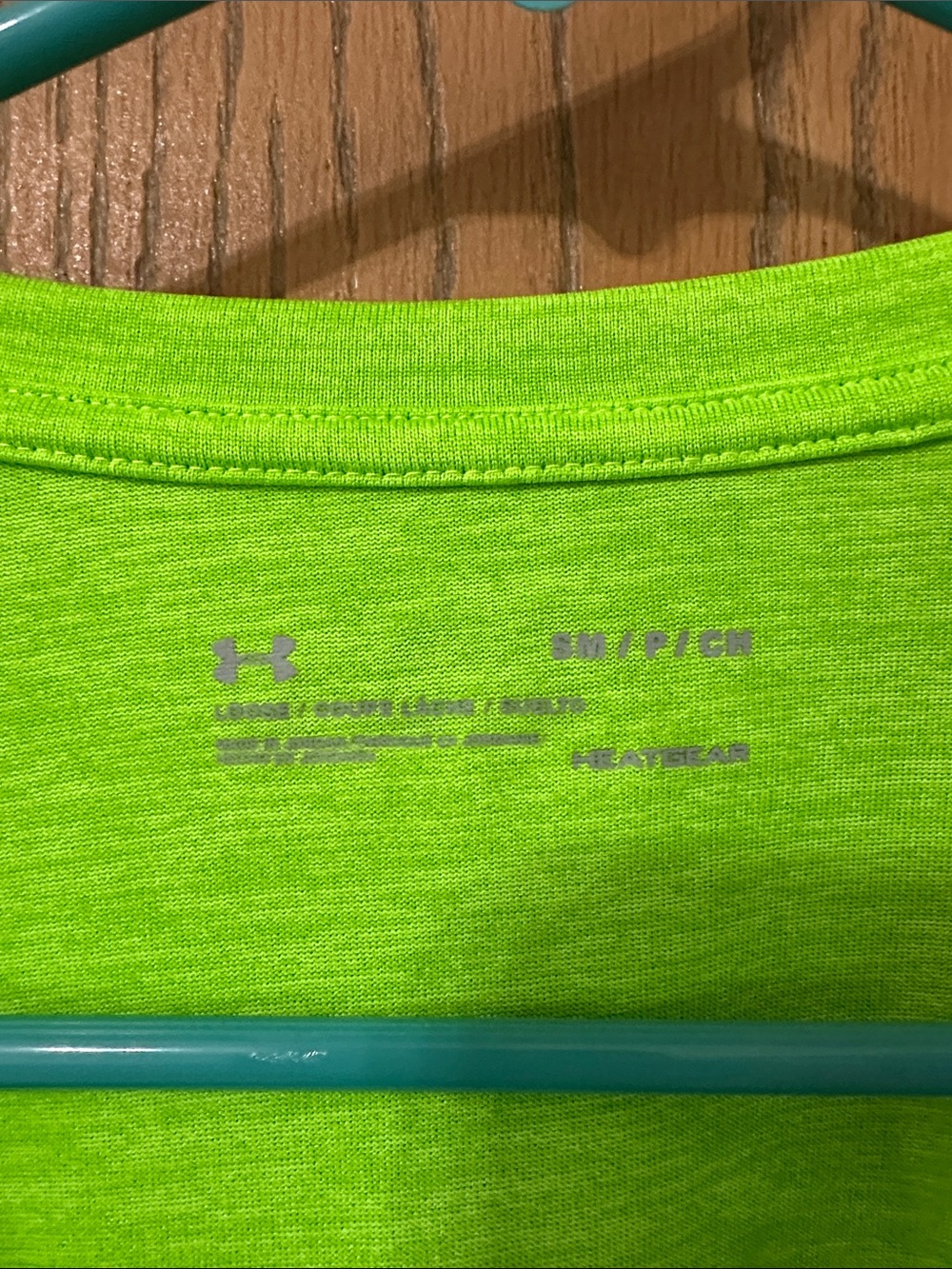 Under Armour Women's Neon Green V-Neck Short Sleeve Tee - Picture 3 of 5